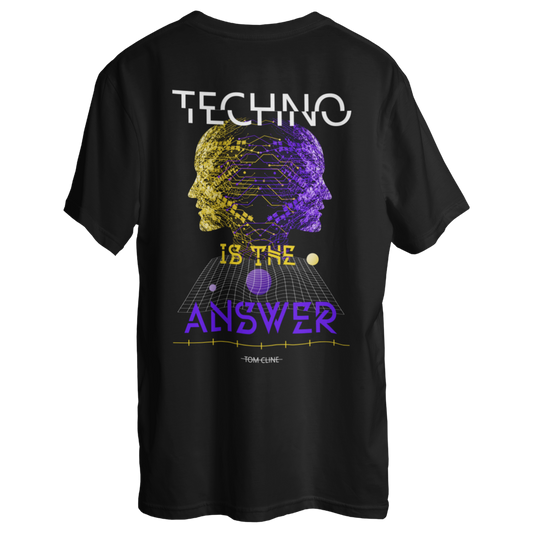Techno Is The Answer - Oversize Shirt hanging back